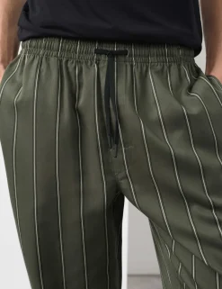 Pure Lyocell Slim Fit Striped Pyjama Bottoms