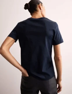 Pure Mercerised Cotton V-Neck T-Shirt