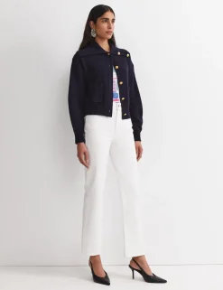 Pure Merino Wool Button Front Cardigan