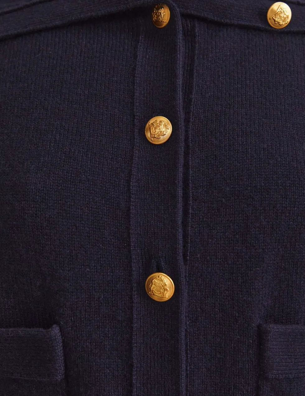 Pure Merino Wool Button Front Cardigan