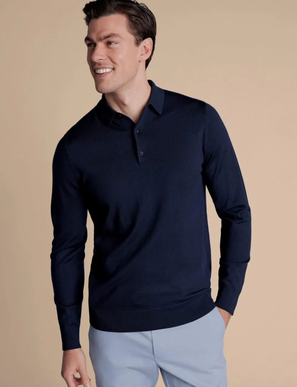 Pure Merino Wool Collared Neck Jumper