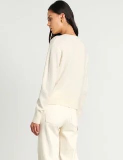 Pure Merino Wool Crew Neck Button Front Cardigan