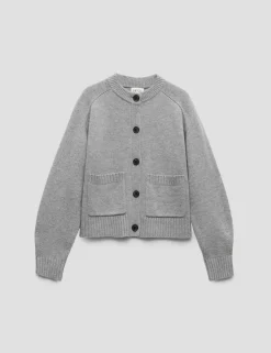 Pure Merino Wool Crew Neck Cardigan