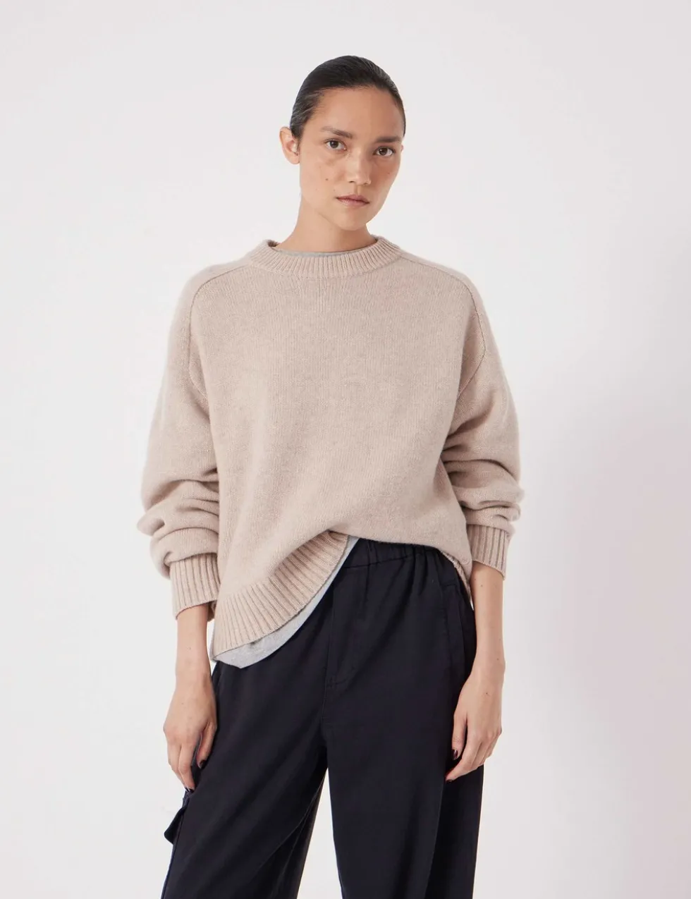 Pure Merino Wool Crew Neck Relaxed Jumper