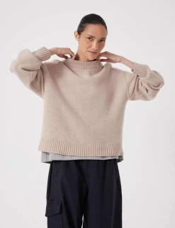 Pure Merino Wool Crew Neck Relaxed Jumper