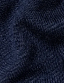 Pure Merino Wool Funnel Neck Cardigan