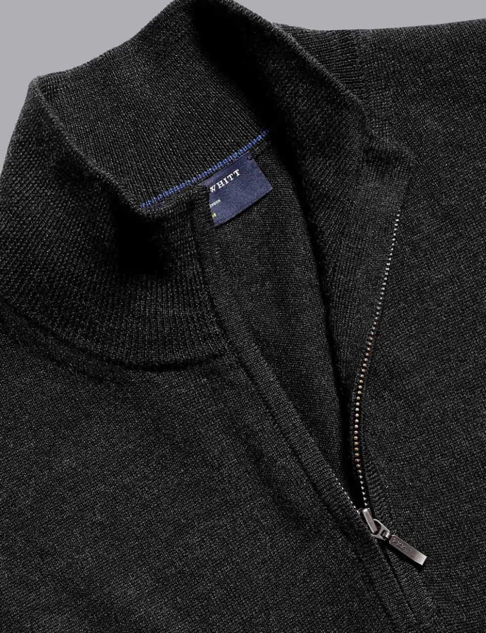 Pure Merino Wool Half Zip Jumper