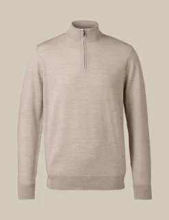 Pure Merino Wool Half Zip Jumper