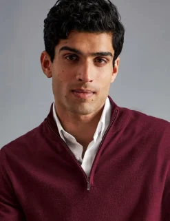 Pure Merino Wool Half Zip Jumper