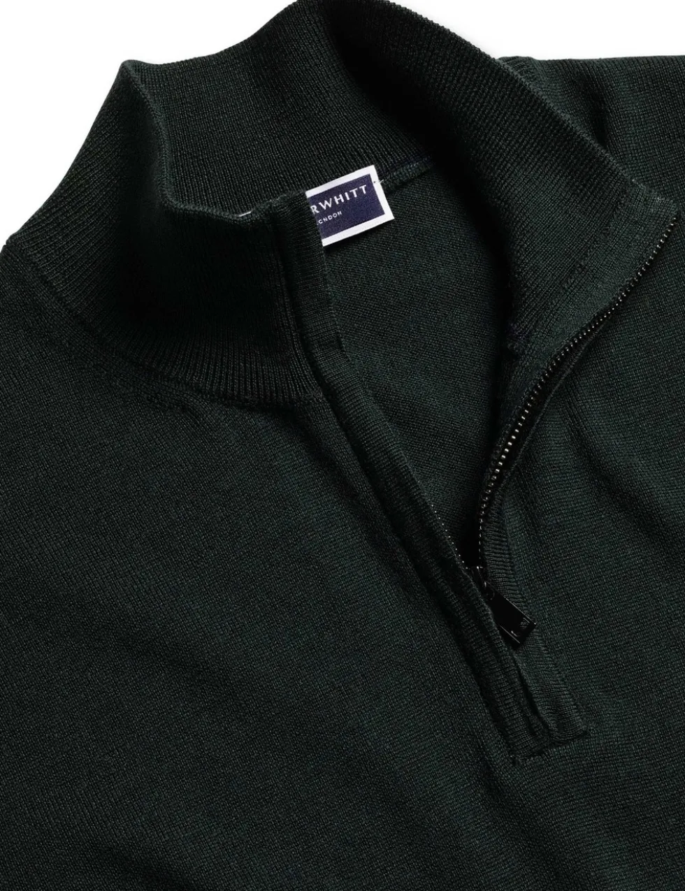 Pure Merino Wool Half Zip Jumper