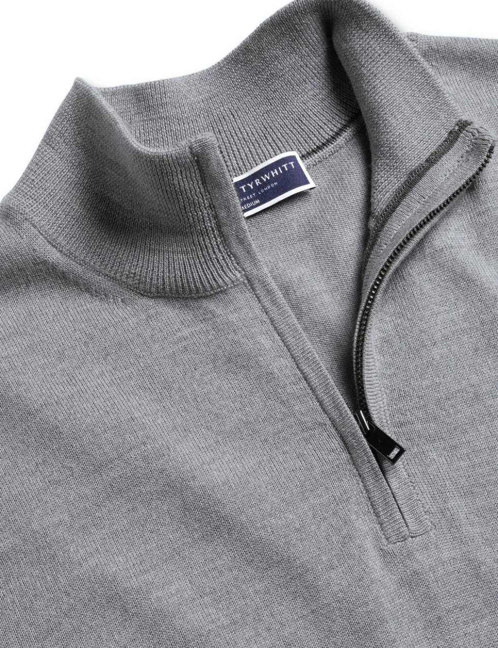Pure Merino Wool Half Zip Jumper