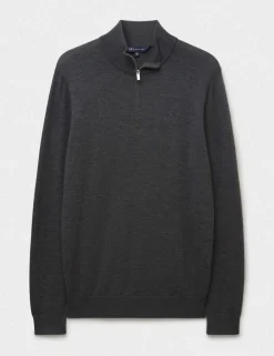 Pure Merino Wool Half Zip Jumper