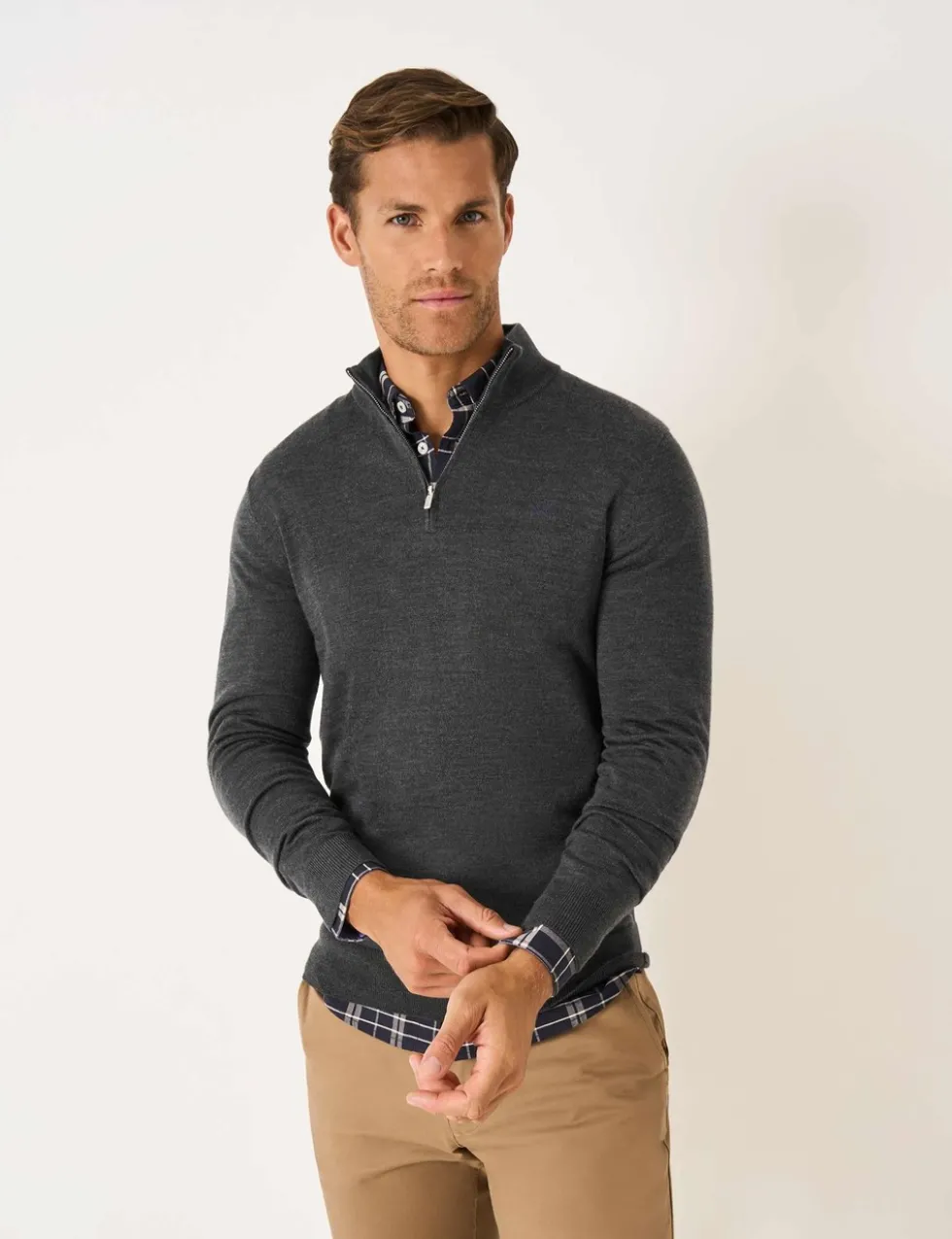 Pure Merino Wool Half Zip Jumper