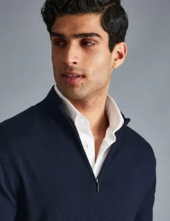 Pure Merino Wool Half Zip Jumper