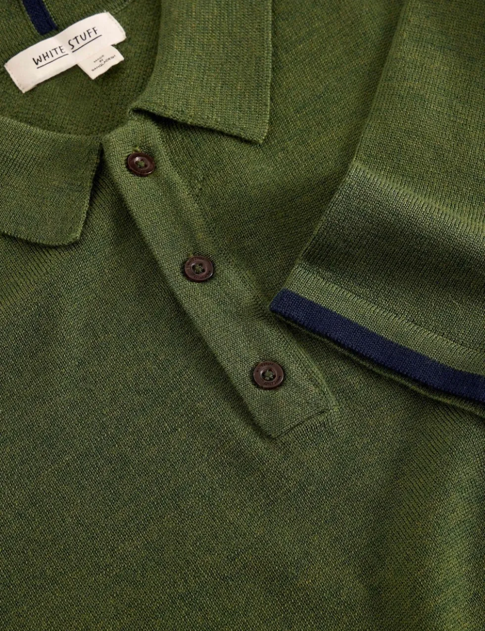 Pure Merino Wool Knitted Polo Shirt