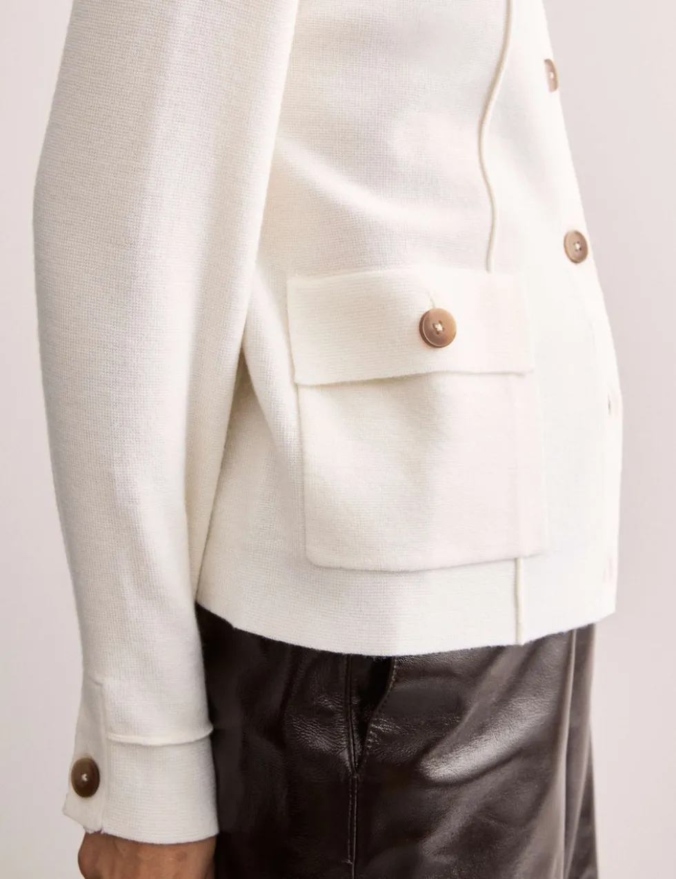 Pure Merino Wool Knitted Jacket