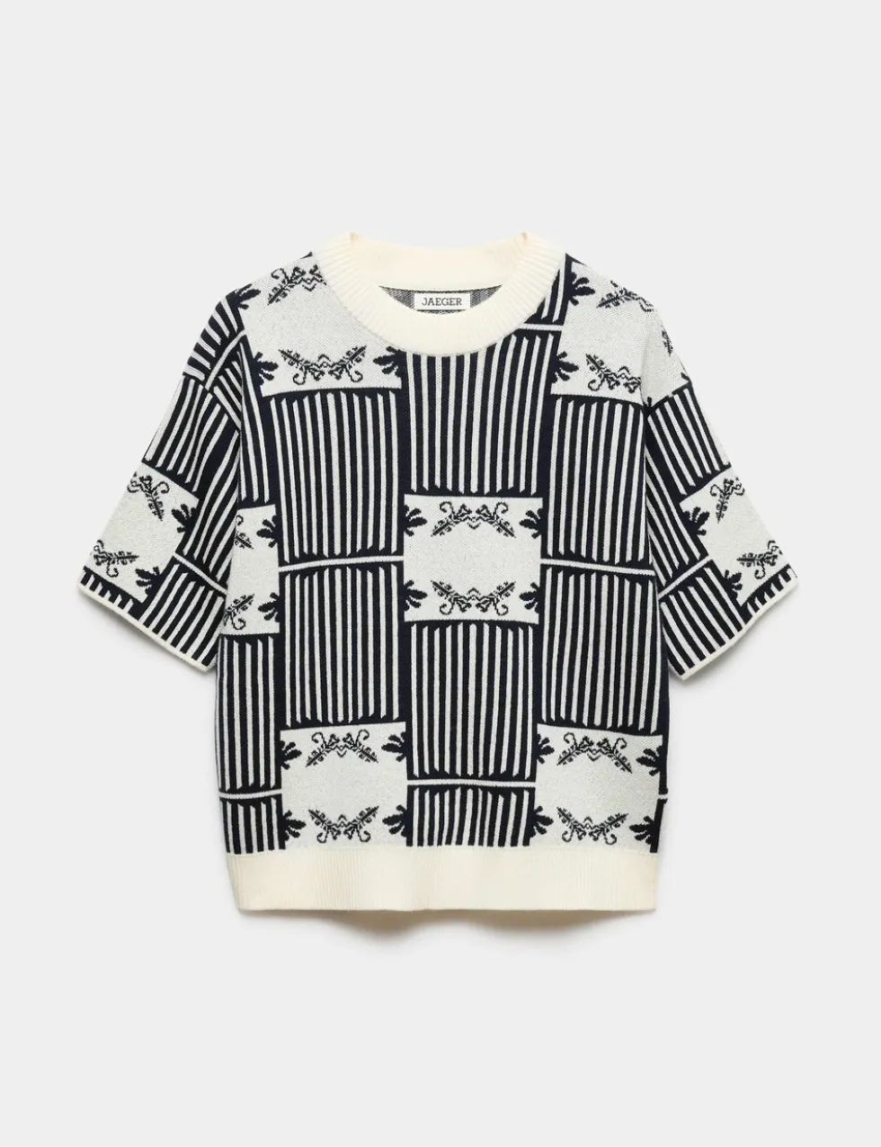 Pure Merino Wool Patterned Jumper