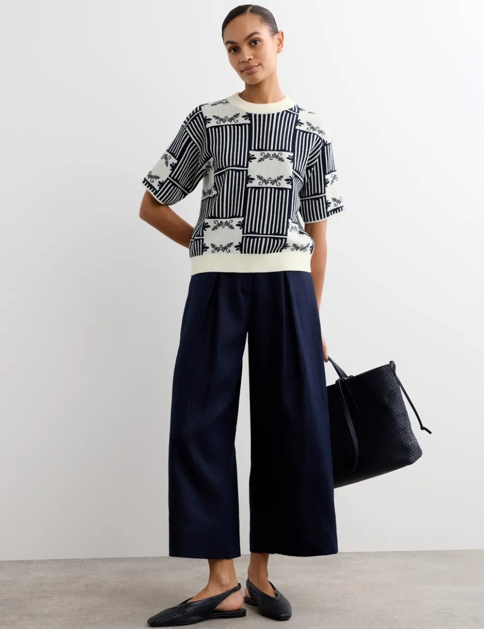 Pure Merino Wool Patterned Jumper