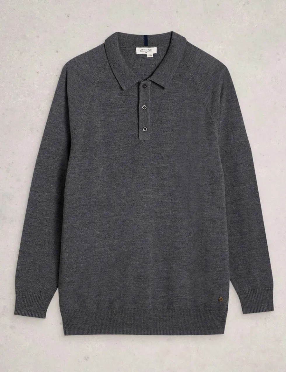 Pure Merino Wool Polo Neck Half Zip Jumper