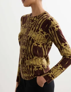Pure Merino Wool Printed Jumper