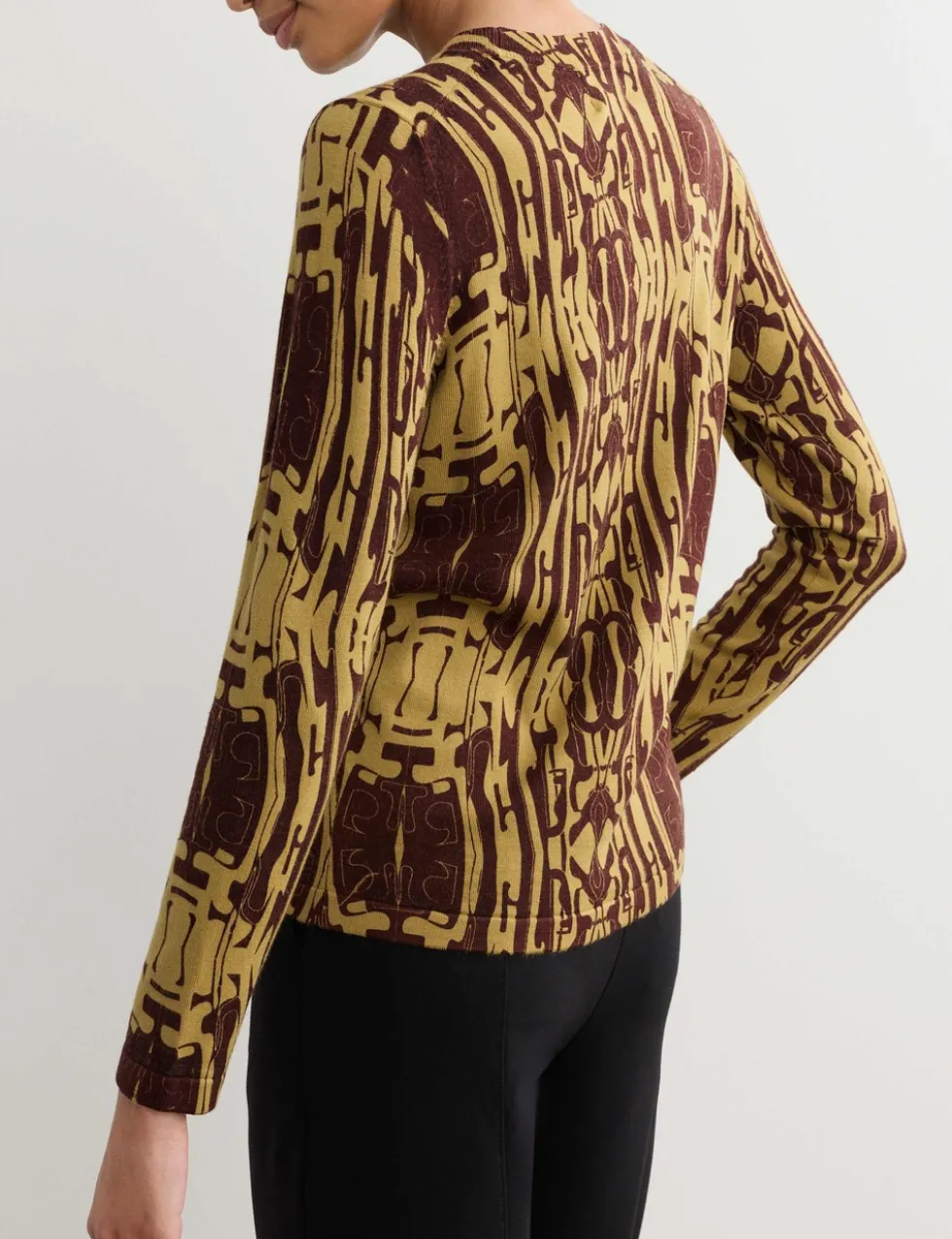 Pure Merino Wool Printed Jumper