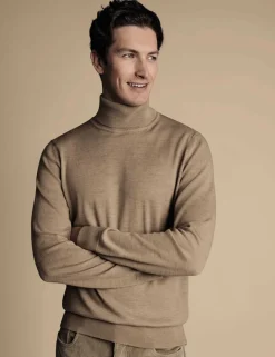 Pure Merino Wool Roll Neck Jumper