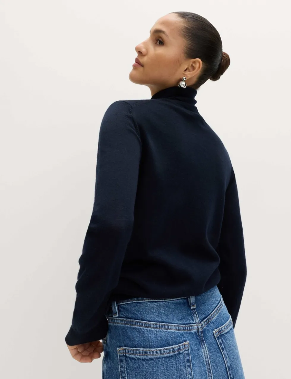 Pure Merino Wool Roll Neck Jumper