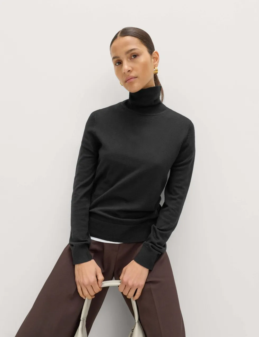 Pure Merino Wool Roll Neck Jumper