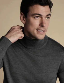 Pure Merino Wool Roll Neck Jumper