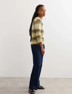 Pure Merino Wool Striped Jumper