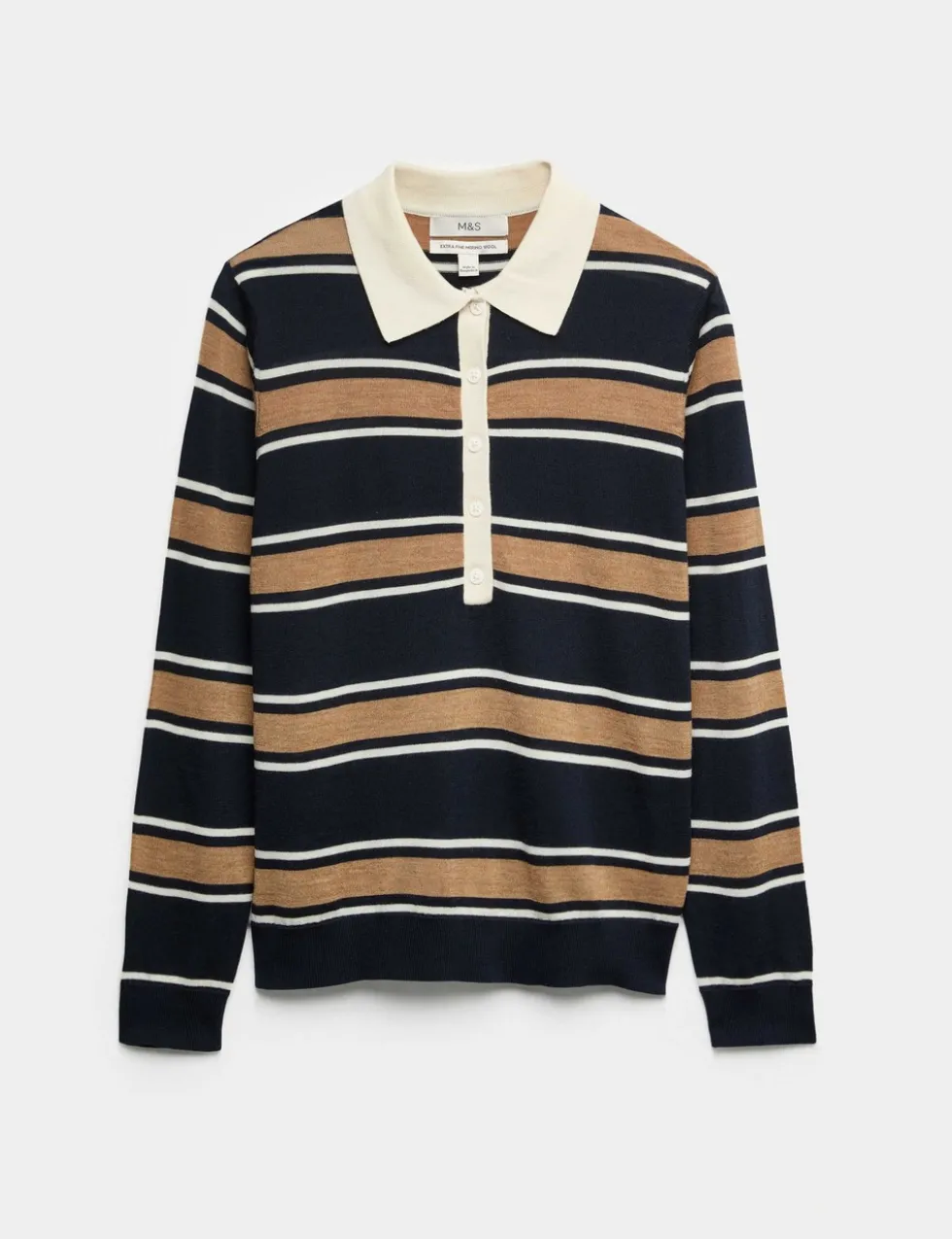 Pure Merino Wool Striped Jumper
