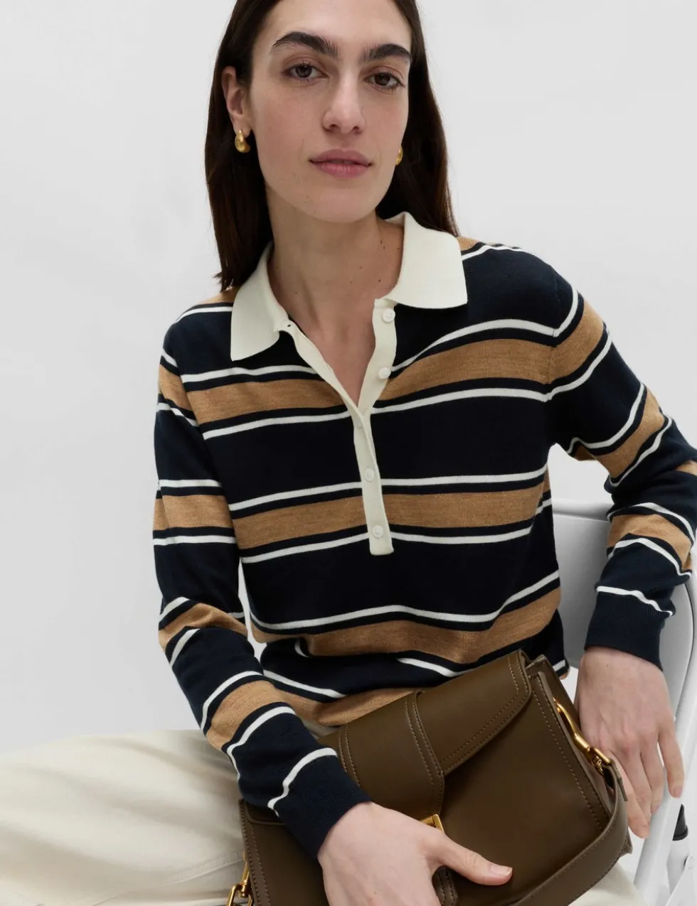 Pure Merino Wool Striped Jumper