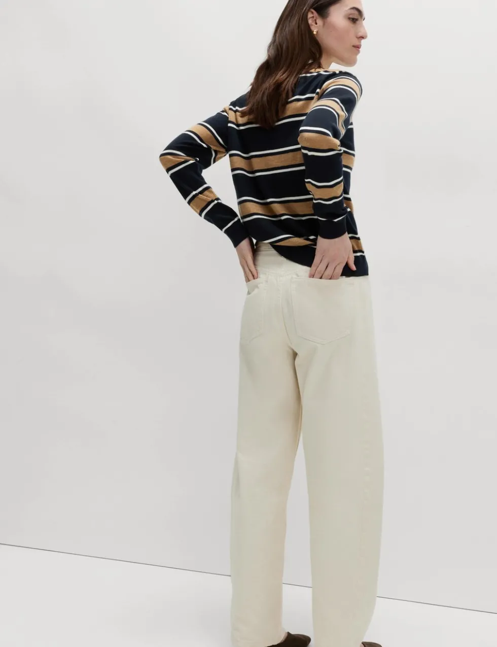 Pure Merino Wool Striped Jumper