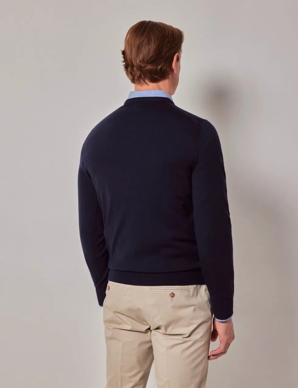 Pure Merino Wool Textured Crew Neck Jumper