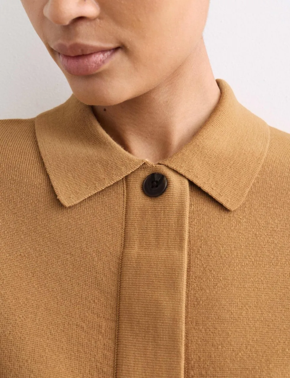 Pure Merino Wool Textured Knitted Jacket
