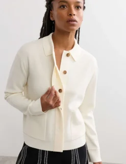 Pure Merino Wool Textured Knitted Jacket