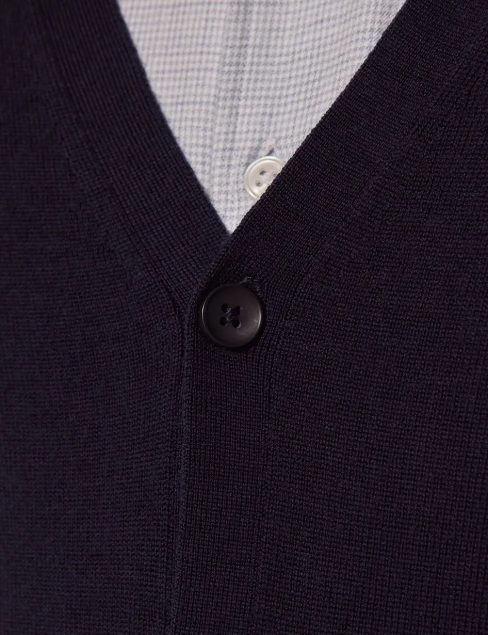 Pure Merino Wool V-Neck Cardigan