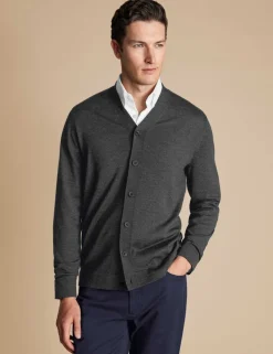 Pure Merino Wool V-Neck Cardigan