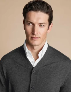Pure Merino Wool V-Neck Cardigan