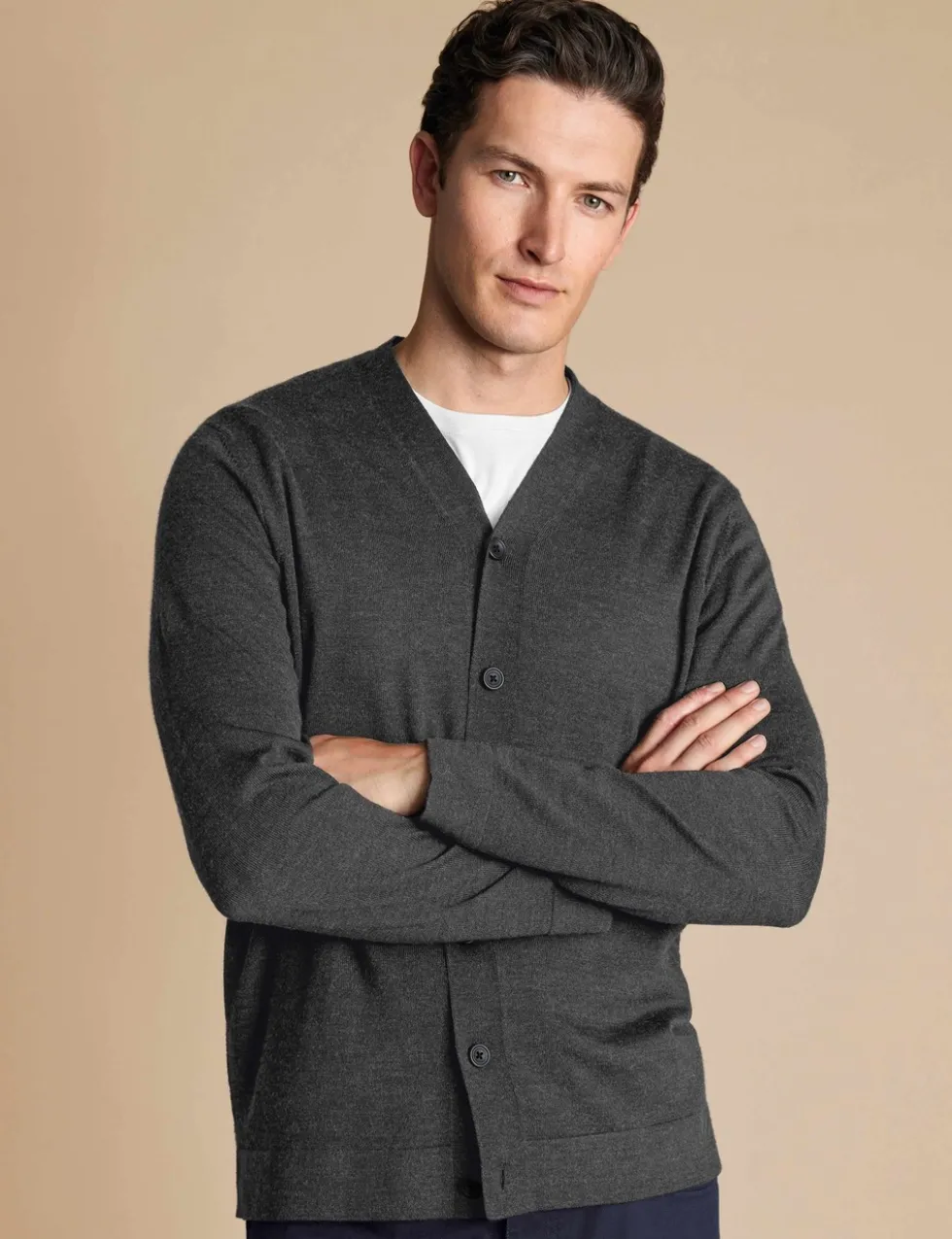 Pure Merino Wool V-Neck Cardigan