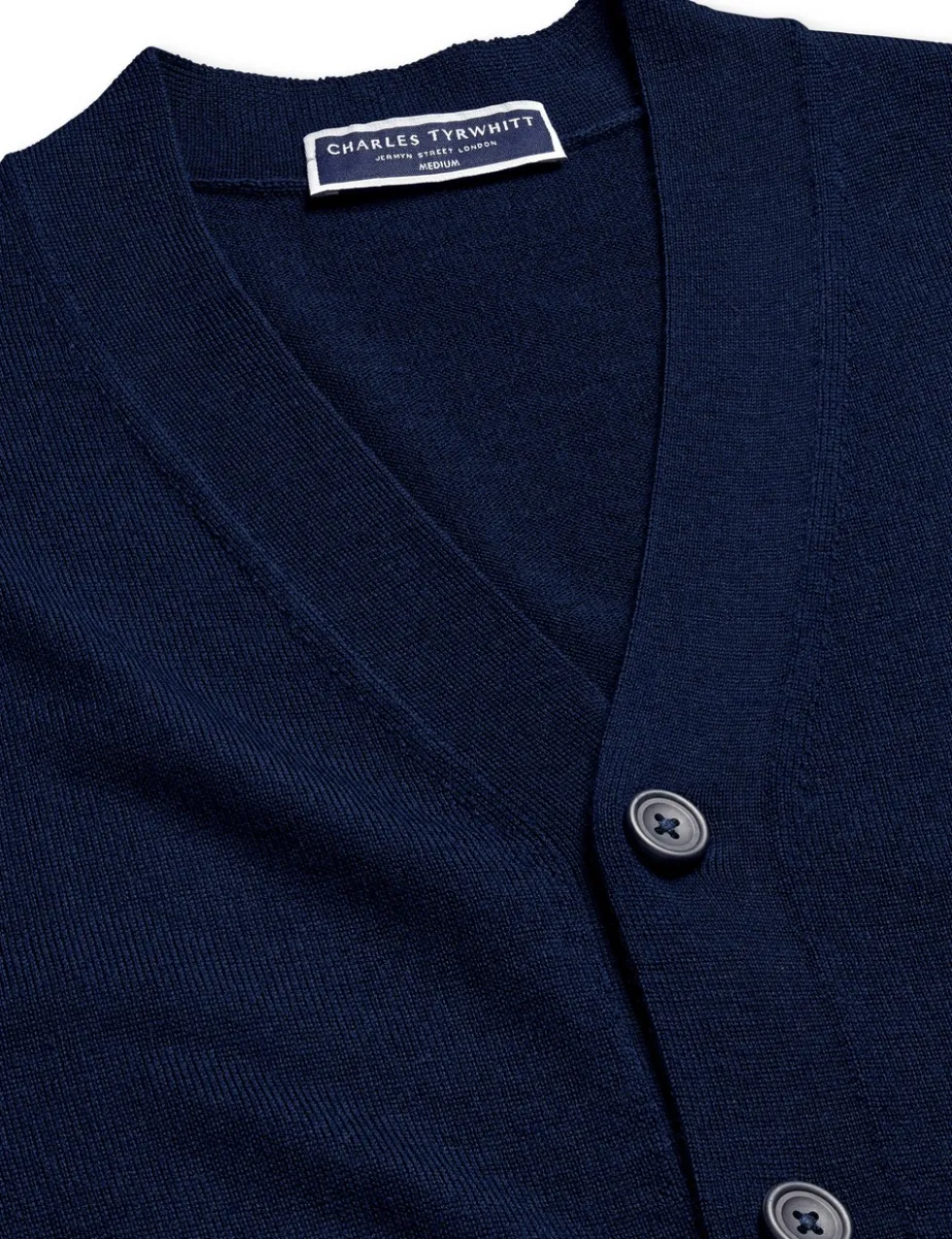 Pure Merino Wool V-Neck Cardigan