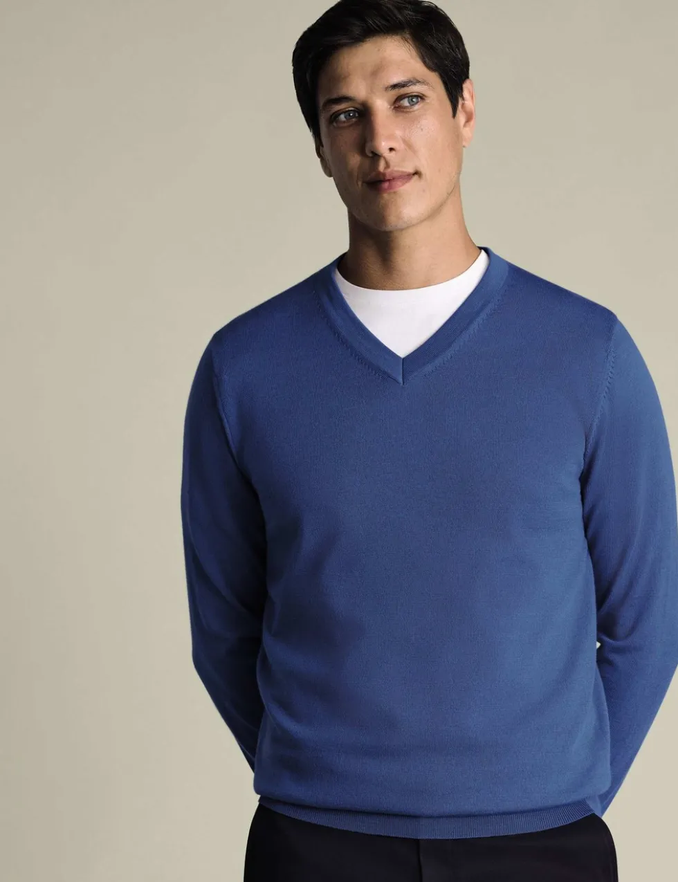 Pure Merino Wool V-Neck Jumper