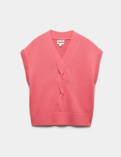 Pure Merino Wool V-Neck Knitted Vest