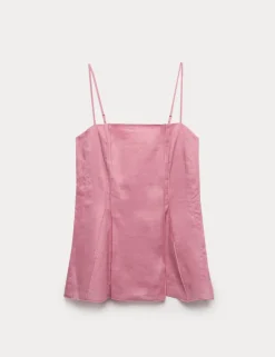 Pure Ramie Godet Cami Top