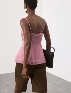 Pure Ramie Godet Cami Top