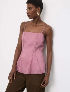Pure Ramie Godet Cami Top