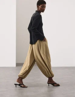 Pure Silk Balloon Trousers