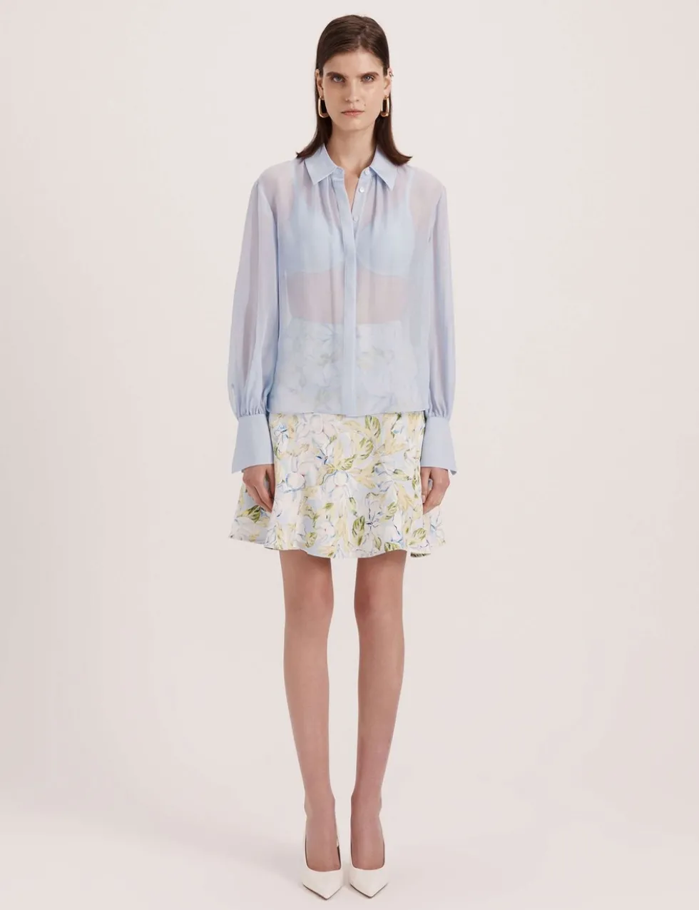 Pure Silk Collared Shirt