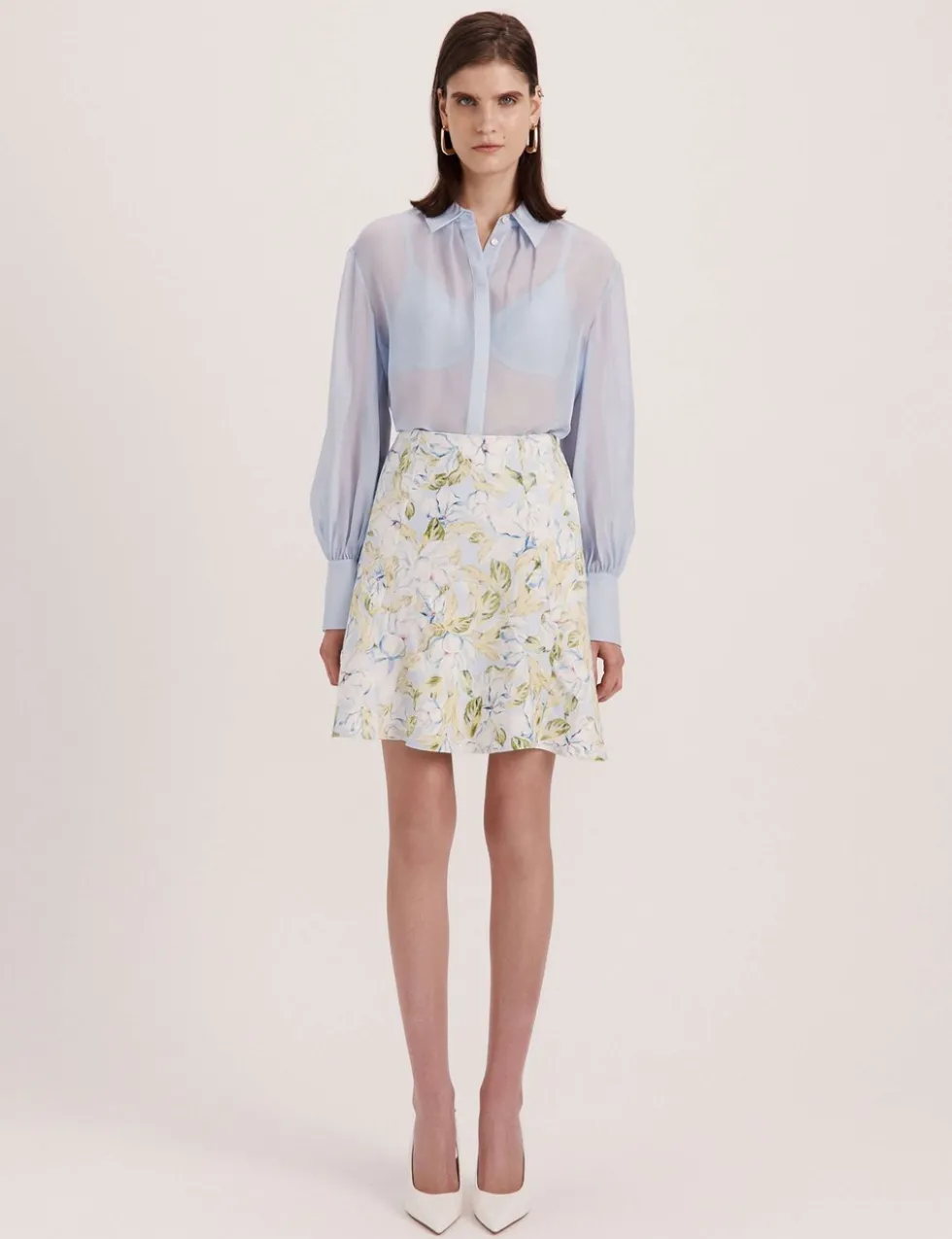 Pure Silk Collared Shirt