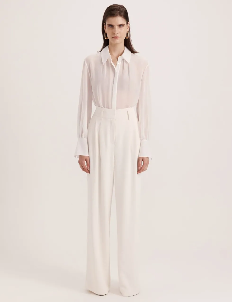 Pure Silk Collared Shirt